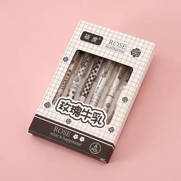 Rose What Is Happiness - Press Gel Pen Set of 6
