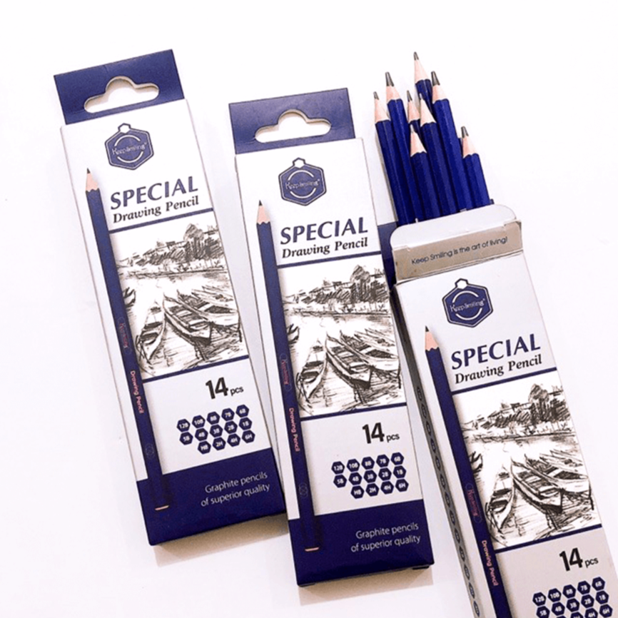 Keep Smiling Special Art Graphite Pencil Set Of 14