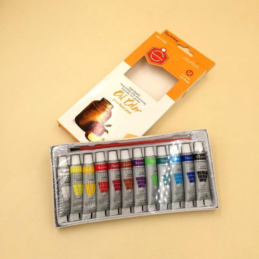 Keep Smiling Oil Color Painting Colors Set Of 12