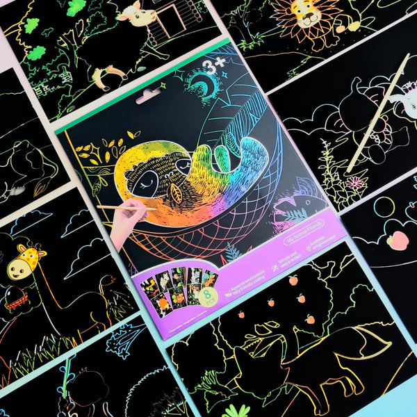 Jungle Animals  - Scratch Card Set Of 8