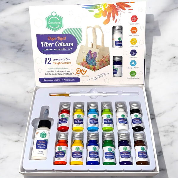 Fabric Painting Colors Set Of 14 ( 12ml )