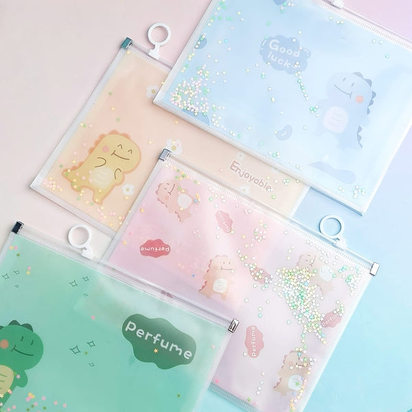 Good Luck Dino Transparent -  Document Pouch