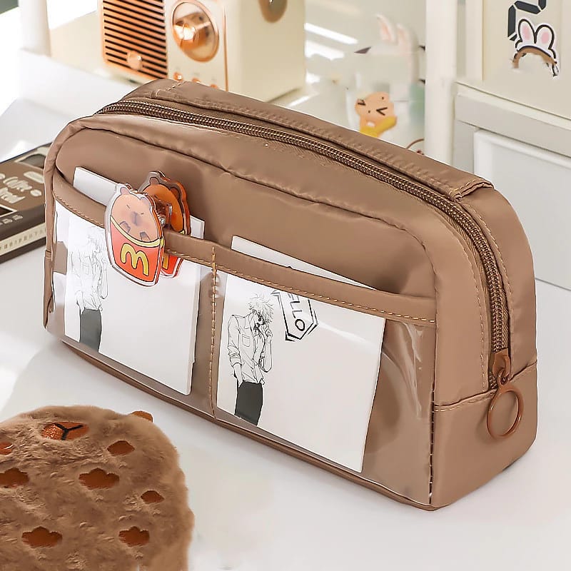 Think Time Stationery Organizer Brown - Zipper Pouch