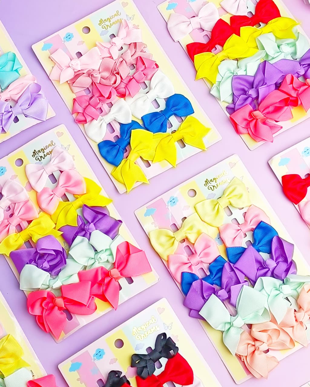 Funky Bow Series - Hair Clip Set of 12