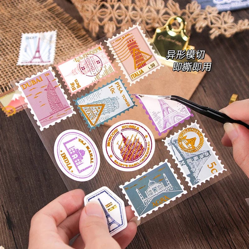 City Travel Notes Stamp  - Stickers Sheets Set Of 3