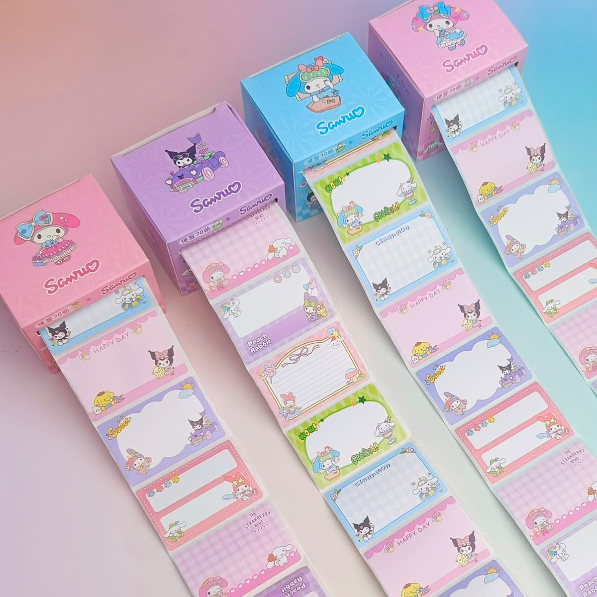 Sanrio Characters  Post It Notes  - Sticker Roll Box