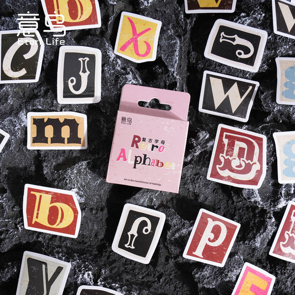 Retro Alphabet - Sticker