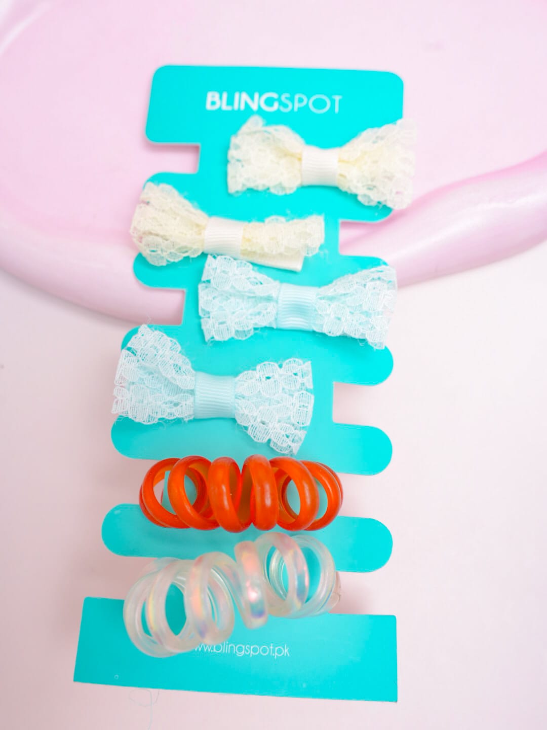 Pastel Bow Clips &amp; Hair Ties - Hair Accessories Style 25