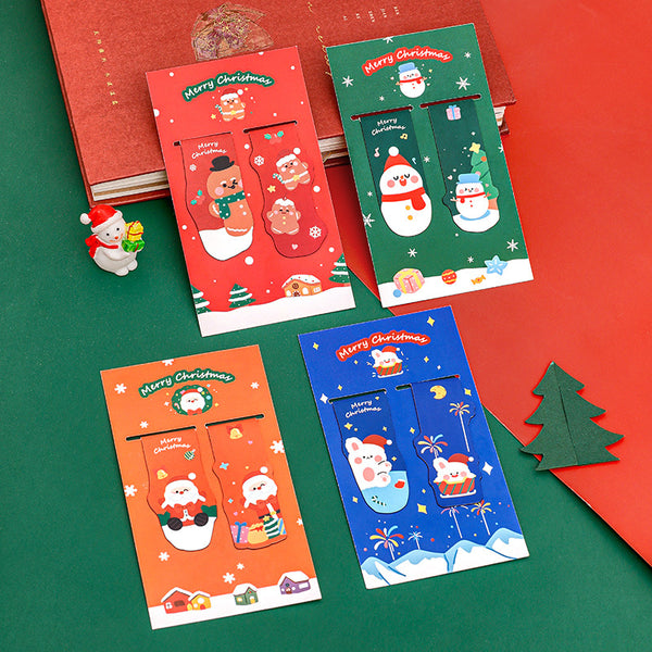 Merry Christmas Magnetic - Bookmark Set Of 2