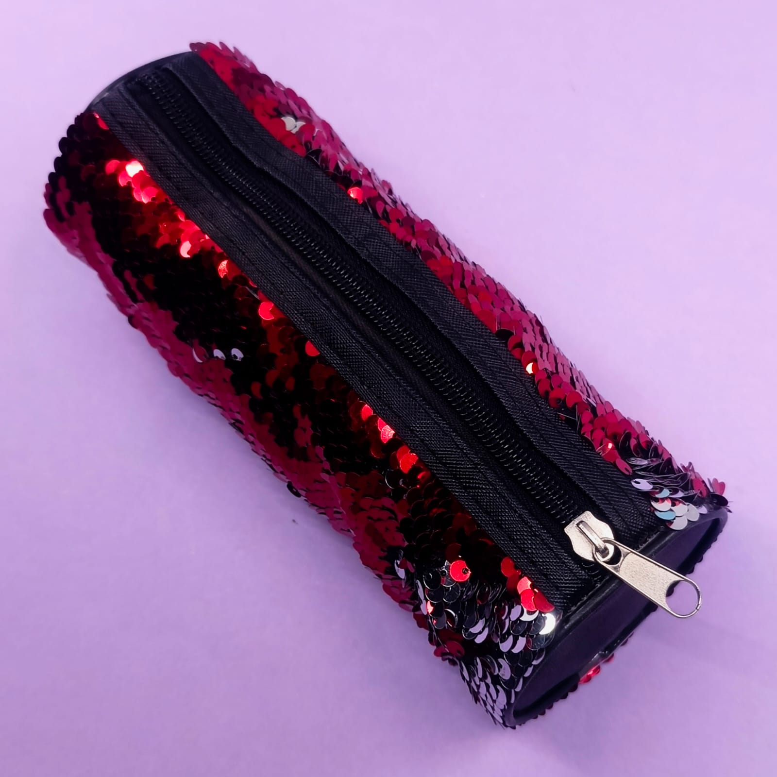 Sequin Red & Silver  - Pouch