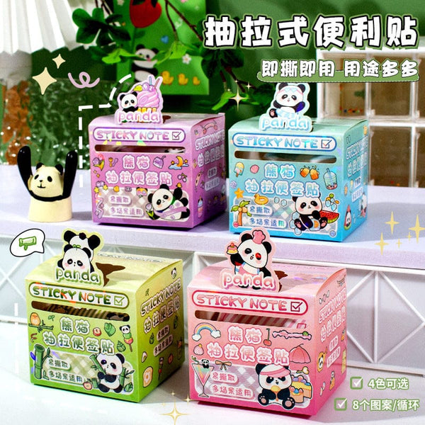 Panda Post It Notes  - Sticker Roll Box