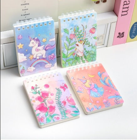 Magical Unicorn & Flowers - Mini Notepad