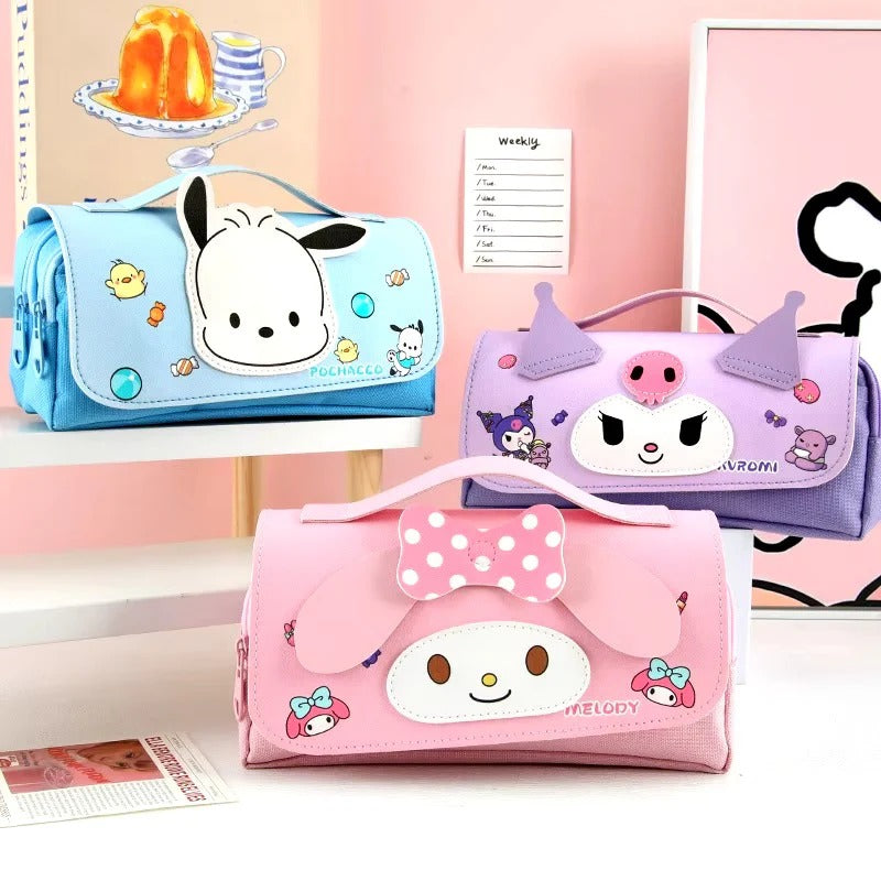 My Melody Sanrio Characters Zipper Large Capacity - Pouch