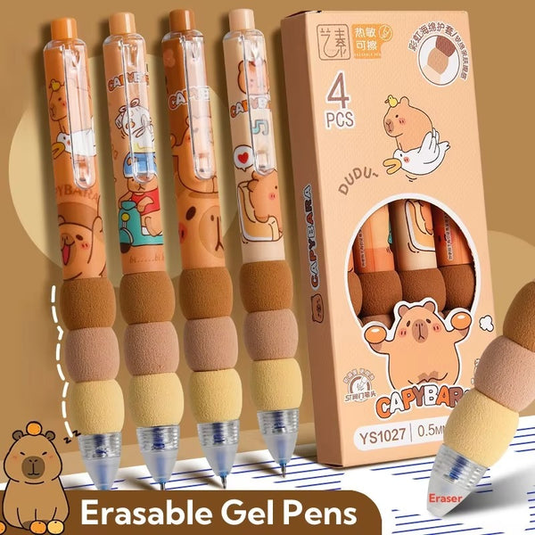 Capybara Soft Grip - Press Gel Pen Set of 4