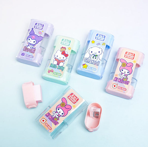 Sanrio Characters  - Eraser & Sharpener ( 2 in 1 )