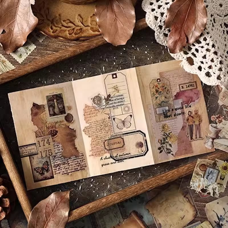 Old Wood Floats Series Book  - Stickers Sheets Set Of 20