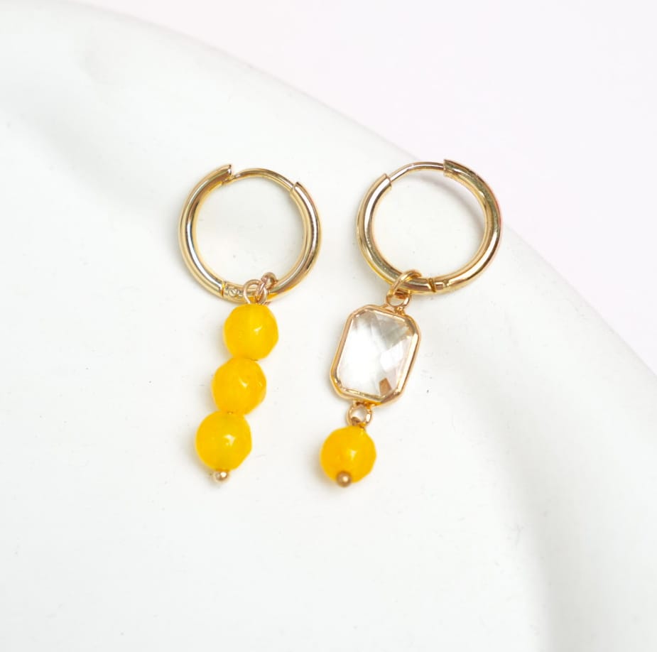 Classy Stone Gold - Earrings Style 4