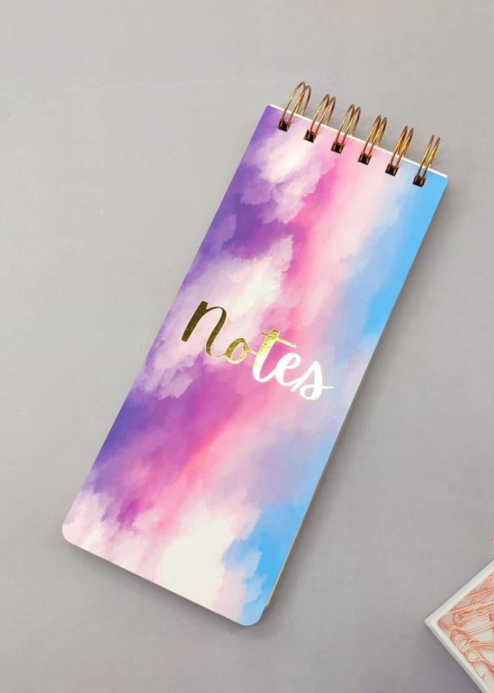 Watercolor Notes Foiled Spiral - Notepad