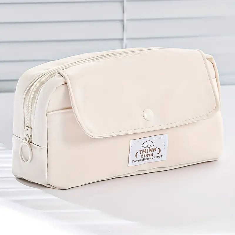 Think Time Stationery Organizer Cream Color - Zipper Pouch