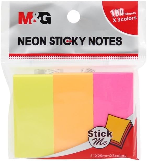 M&G Neon - Sticky Note Set of 3 – The Blingspot Studio