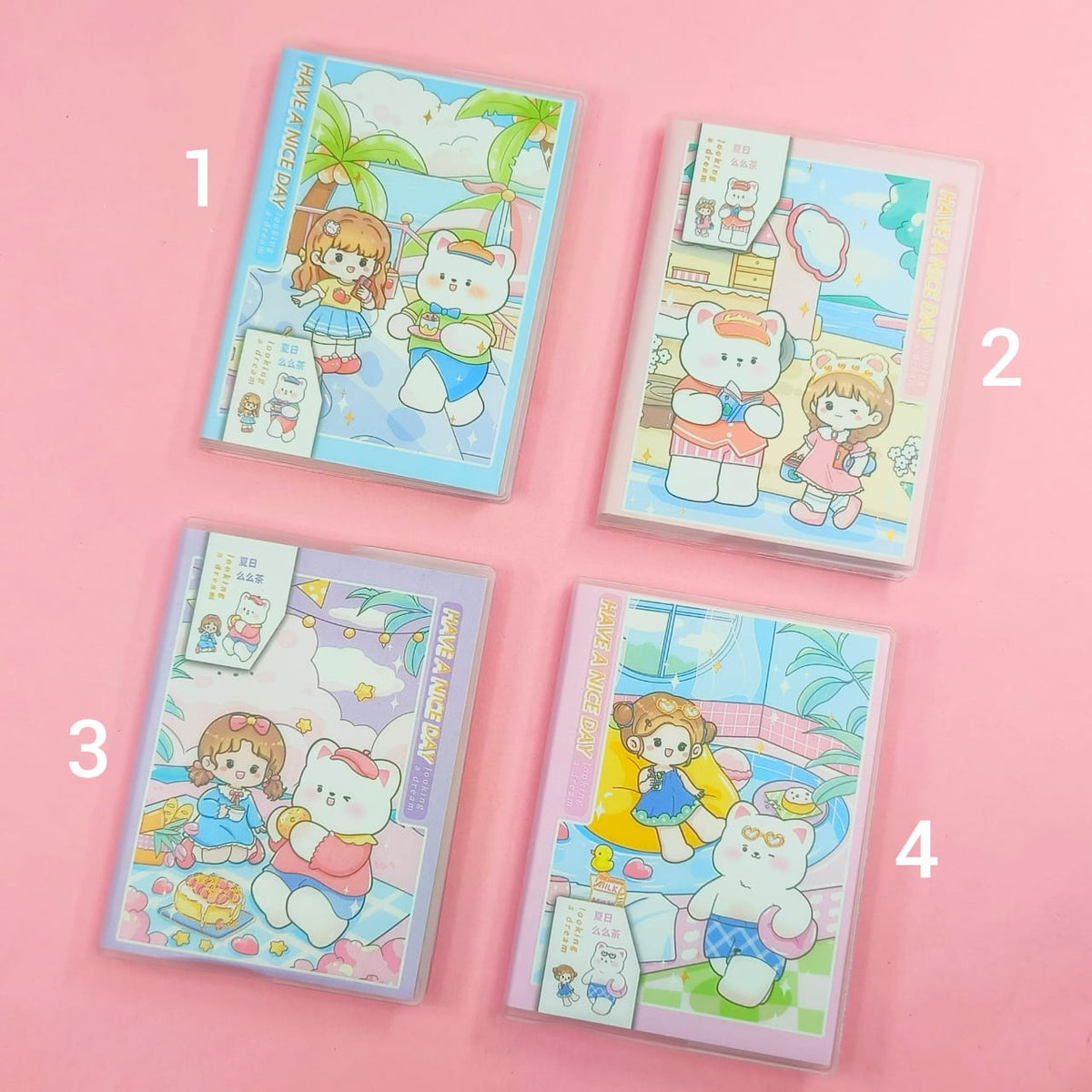 Kawai Girl &amp; Animal Mini - Notebook -/ Journal