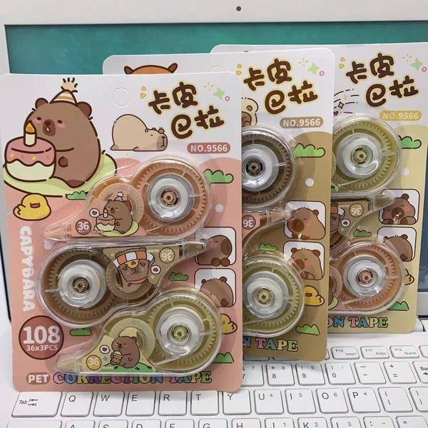 Capybara - Correction Tape Set Of 3