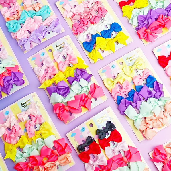 Funky Bow Series - Hair Clip Set of 12