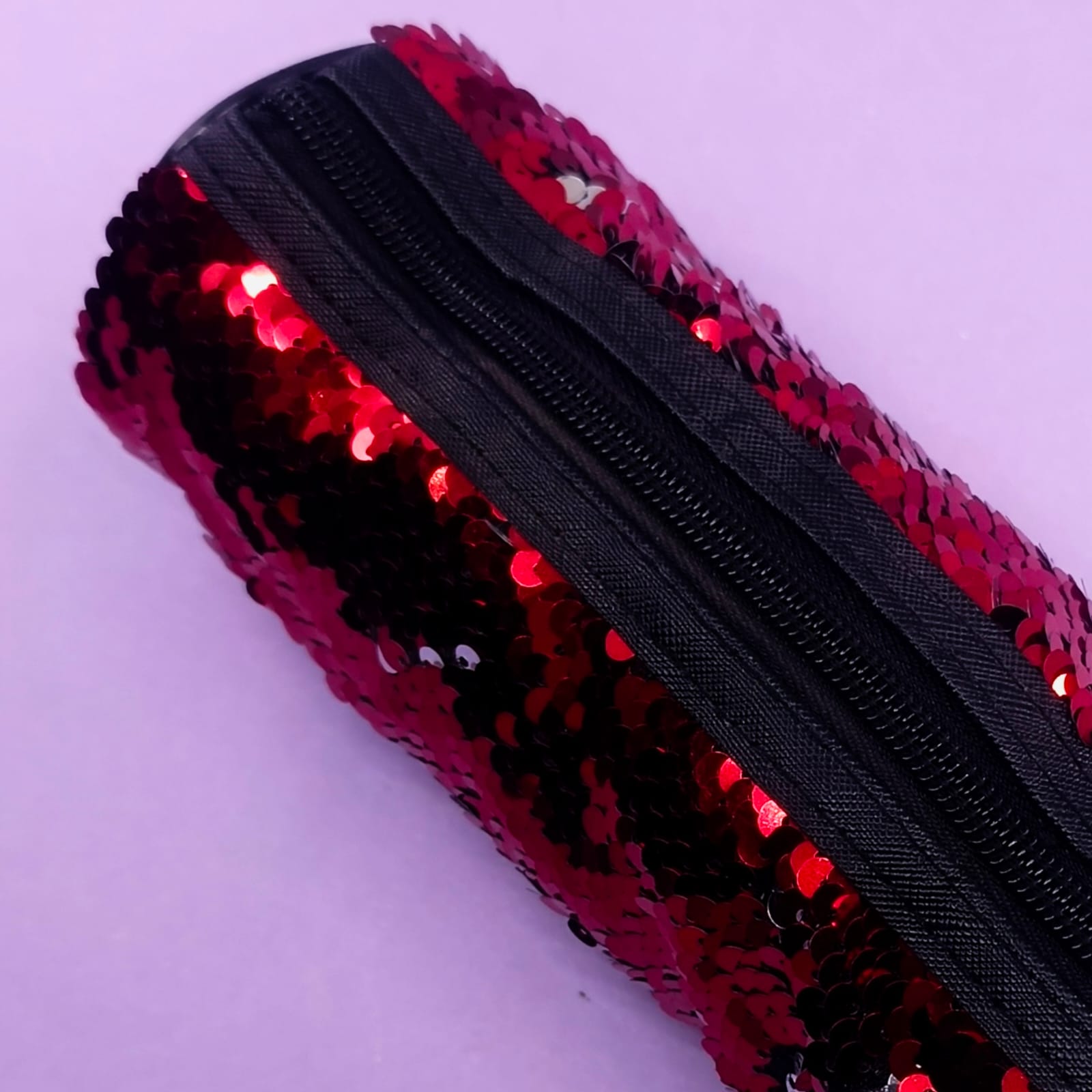 Sequin Red & Silver  - Pouch