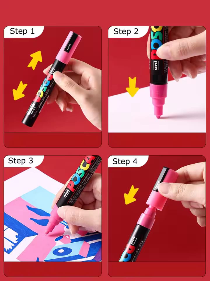 Uni Posca Premium Paint Marker - Set Of 16