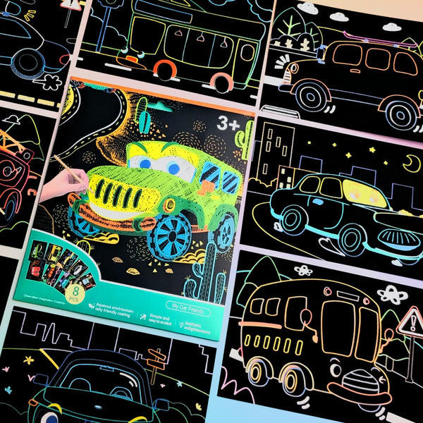 Traveler Cars   - Scratch Card Set Of 8