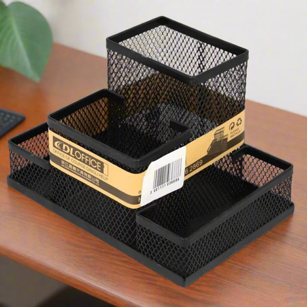 DL Black Pen Holder - Desk Organizer