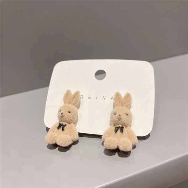 Light Brown Cute Rabbit - Earring