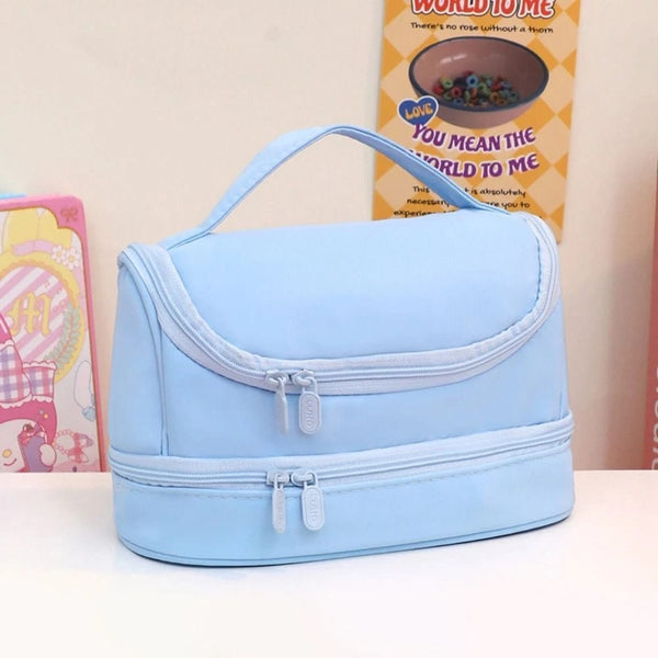 Candy Color Blue Premium Large Capacity - Multifunctional Pouch