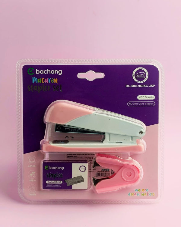 Macaron Pink - Stapler Set Of 3