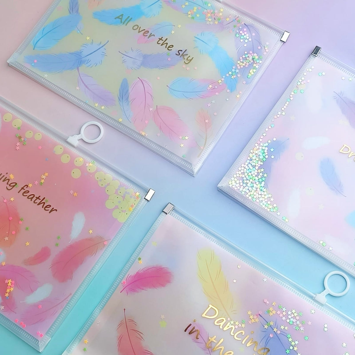 Dream Feather Transparent - Document Pouch