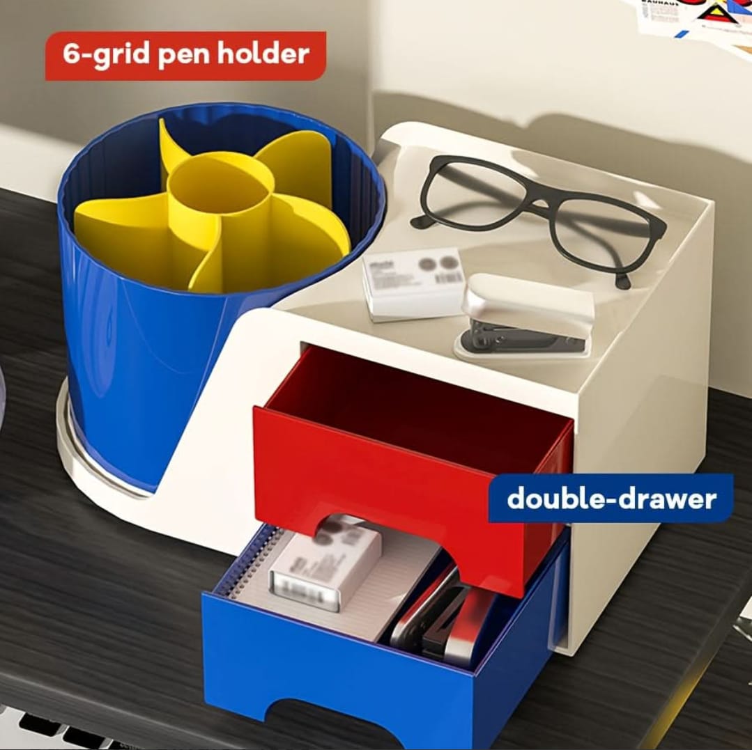 360 Rotate Multifunctional - Stationery Organizer &amp; Desk Organizer