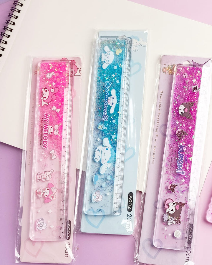 Premium Acrylic Sanrio Characters Glitter Water - Ruler – BLINGSPOT