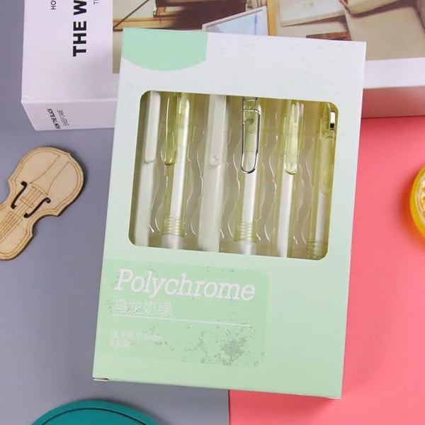 Polychrome Green - Press Gel Pen Set of 6