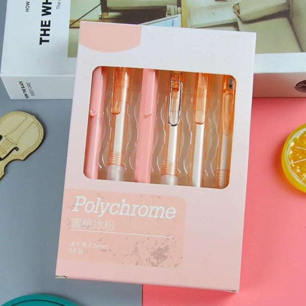 Polychrome Pink - Press Gel Pen Set of 6