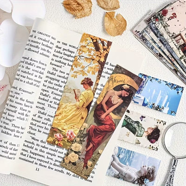 Golden Sheet Music  Floral Series - Bookmark Set Of 30