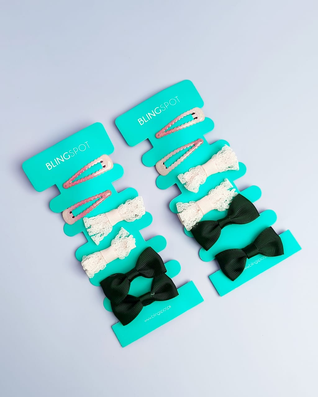 Pastel Bow Clips &amp; Hair Ties - Hair Accessories Style 38