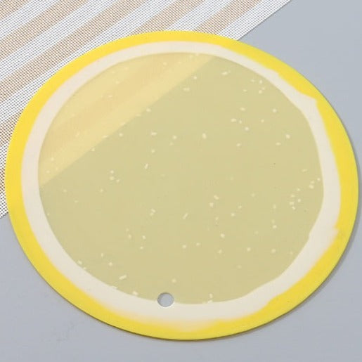 Lemon Round Trivet Mats