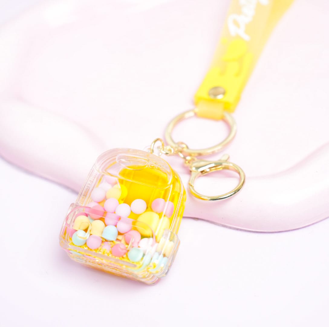 Backpack  Glitter Water - Gold  Key Ring