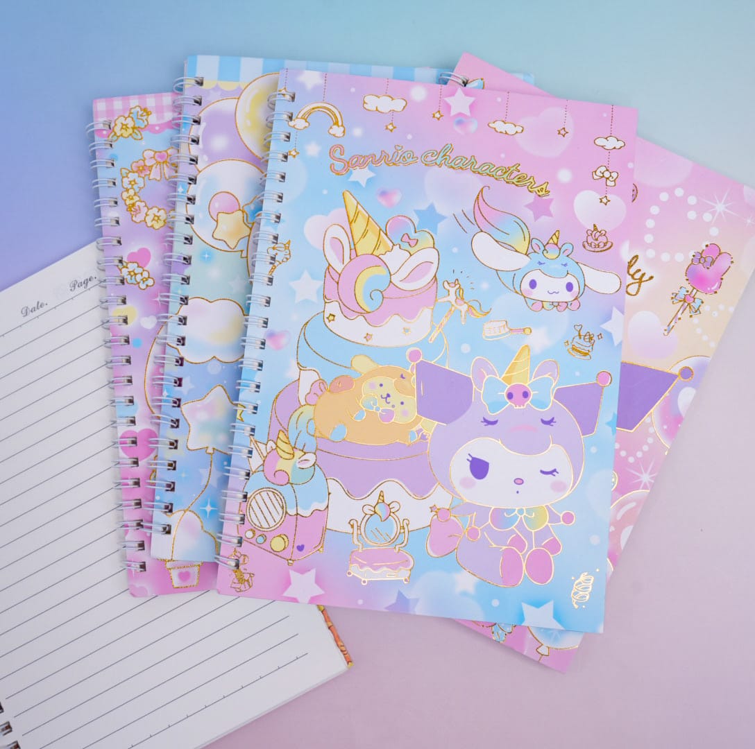 Sanrio Characters  Spiral Notebook / Journal ( 38  Lined Pages )