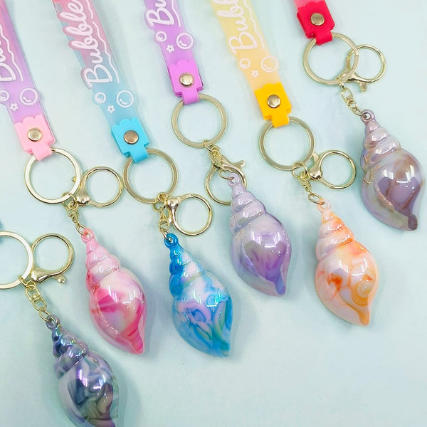 Gradient Color Sea Shell - Key Ring