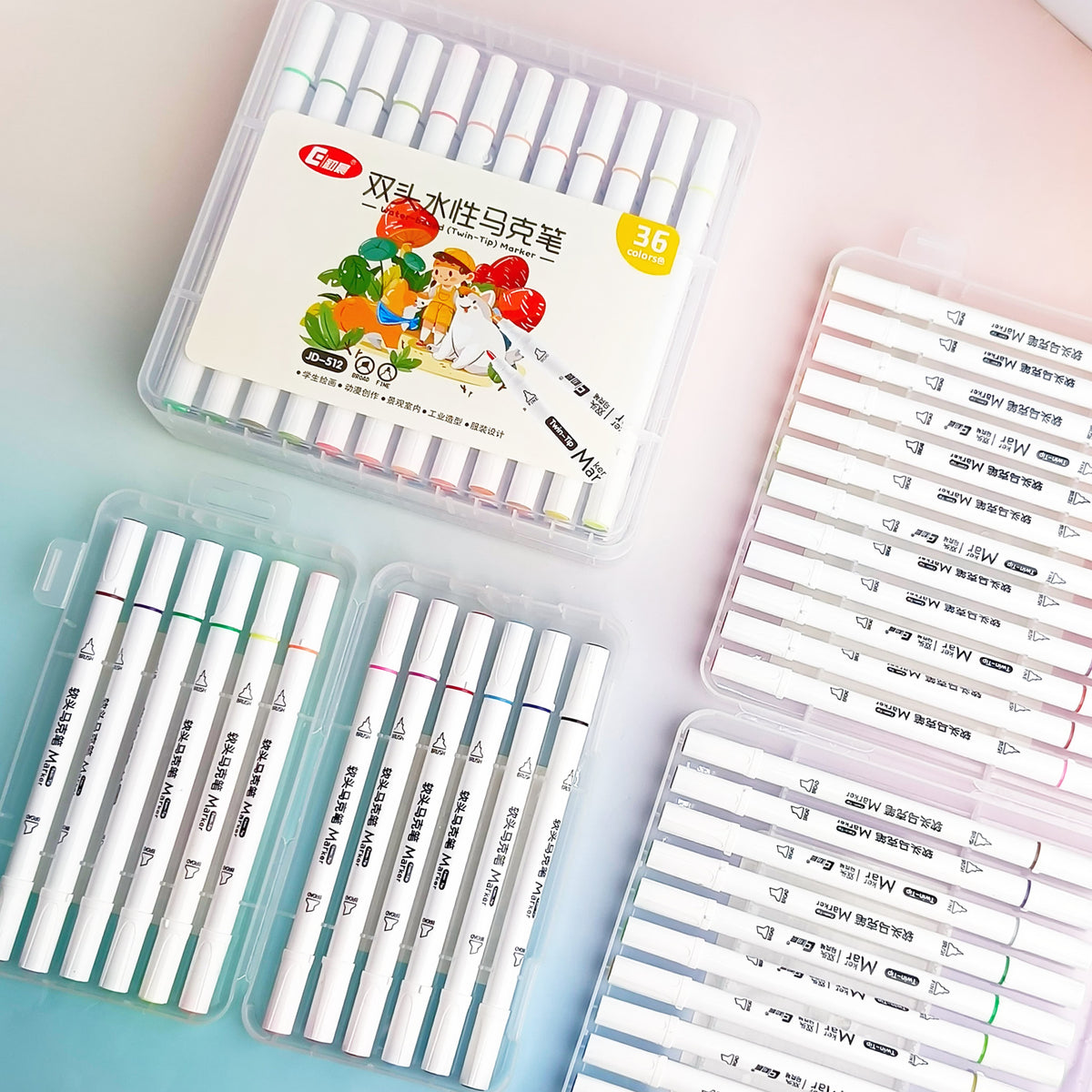 Twin Tip  ( 2in 1 ) - Markers Set of 12 / 24 / 36