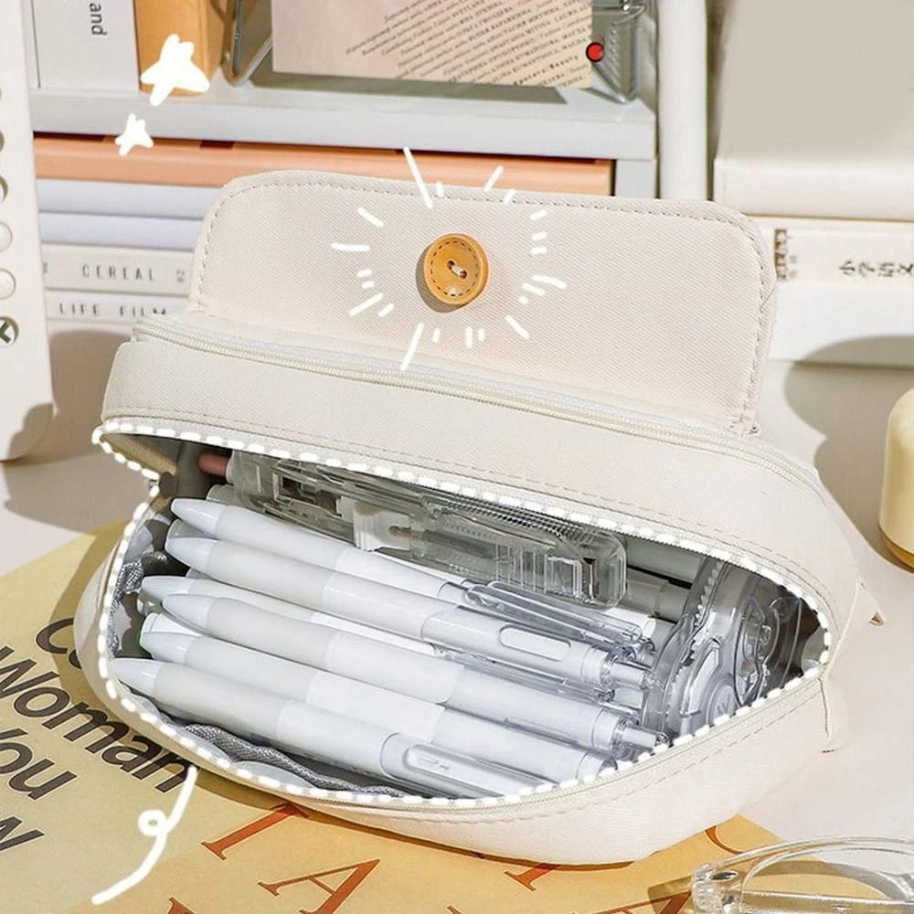 Study Hard Series Stationery Organizer Pink - Zipper Pouch