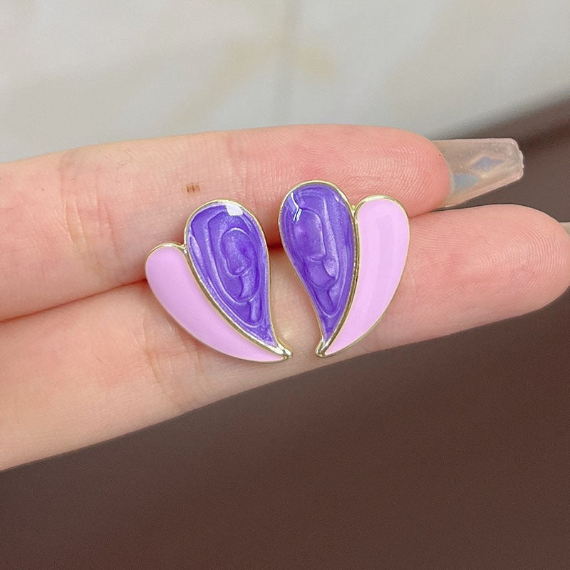 Marbled Heart- Earrings