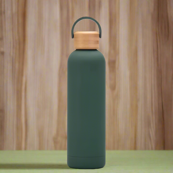 Classy Matte Colored Green  - Water Bottle