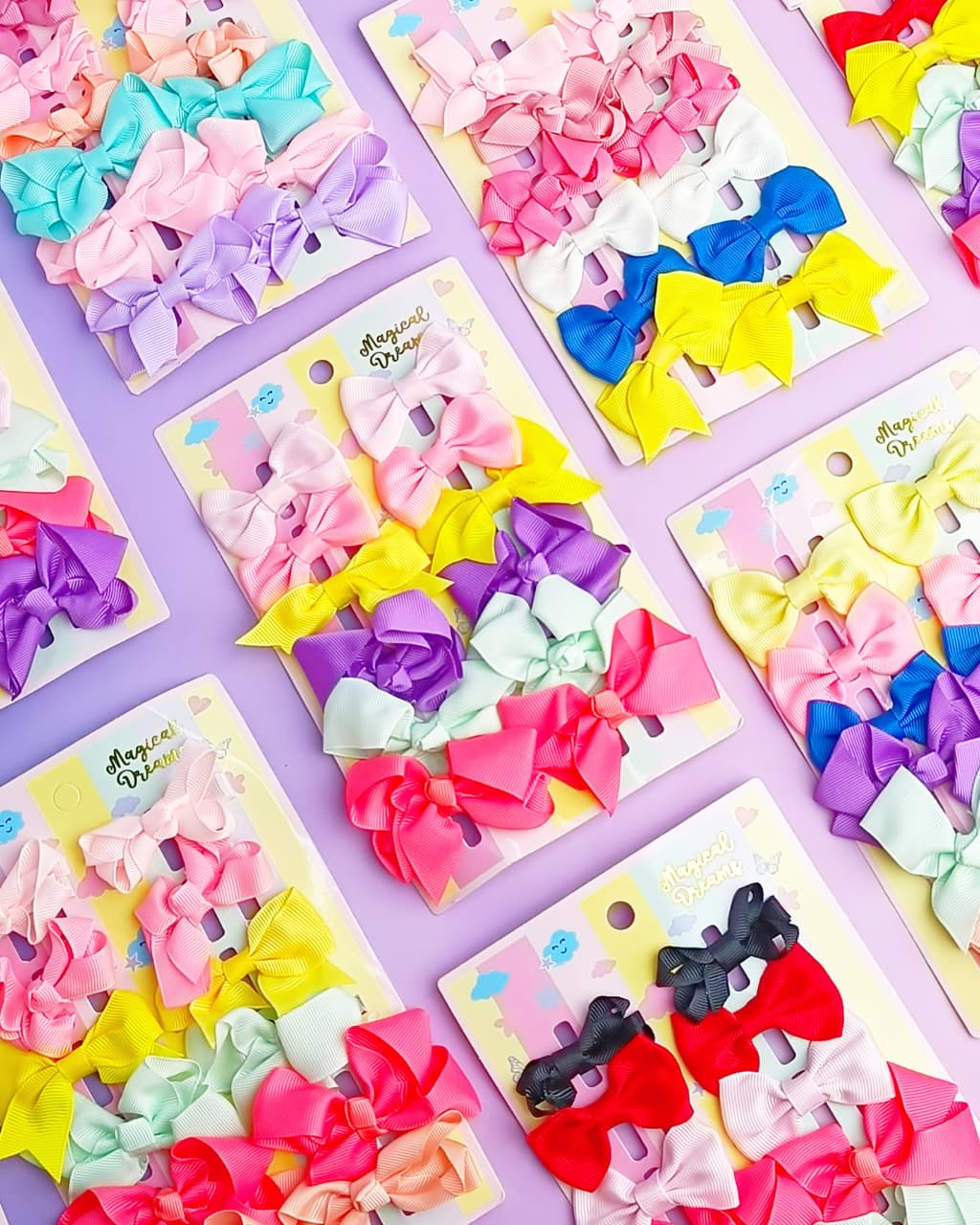 Funky Bow Series - Hair Clip Set of 12